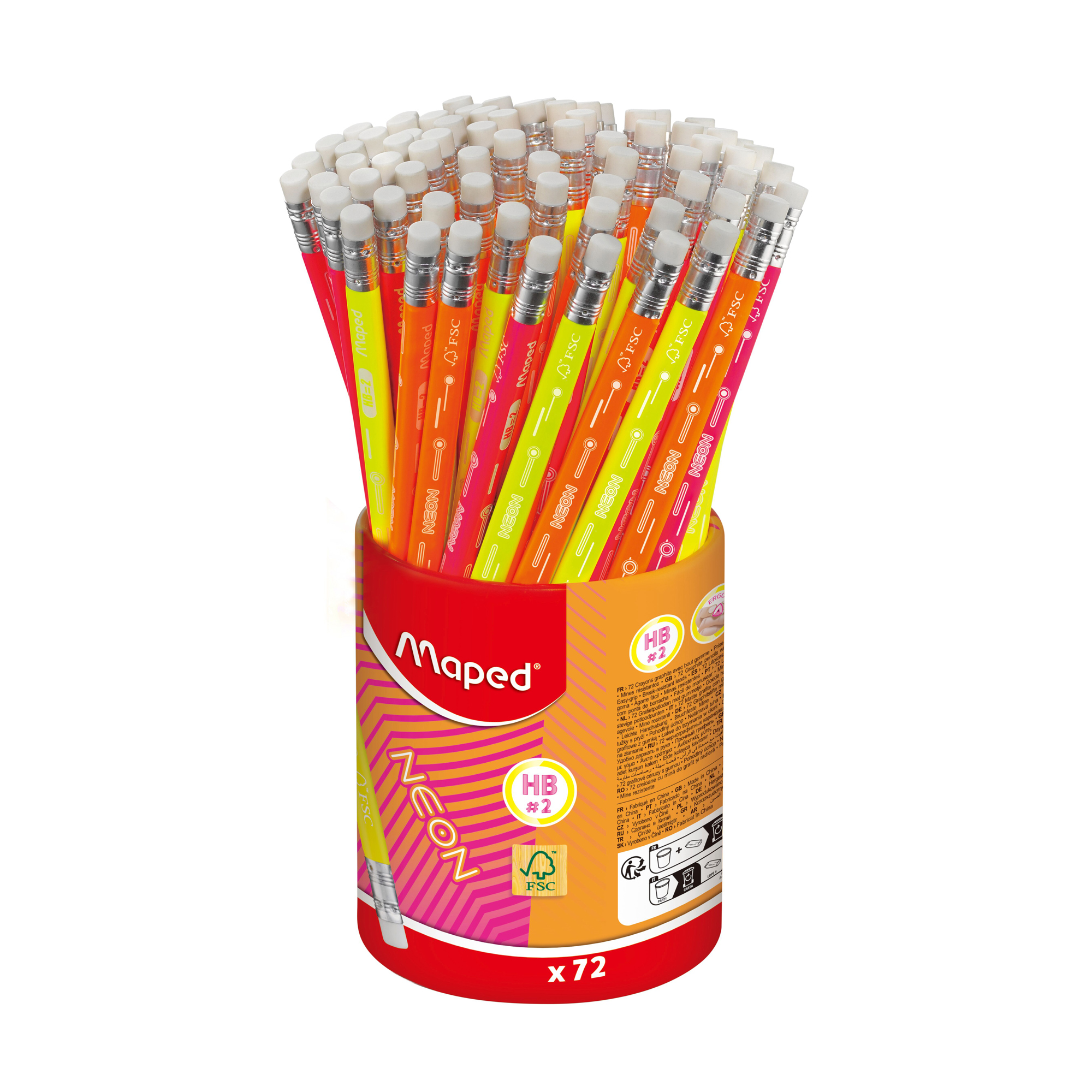 Maped Olovka grafitna 1/1 sa gumicom NEON / 853789FC