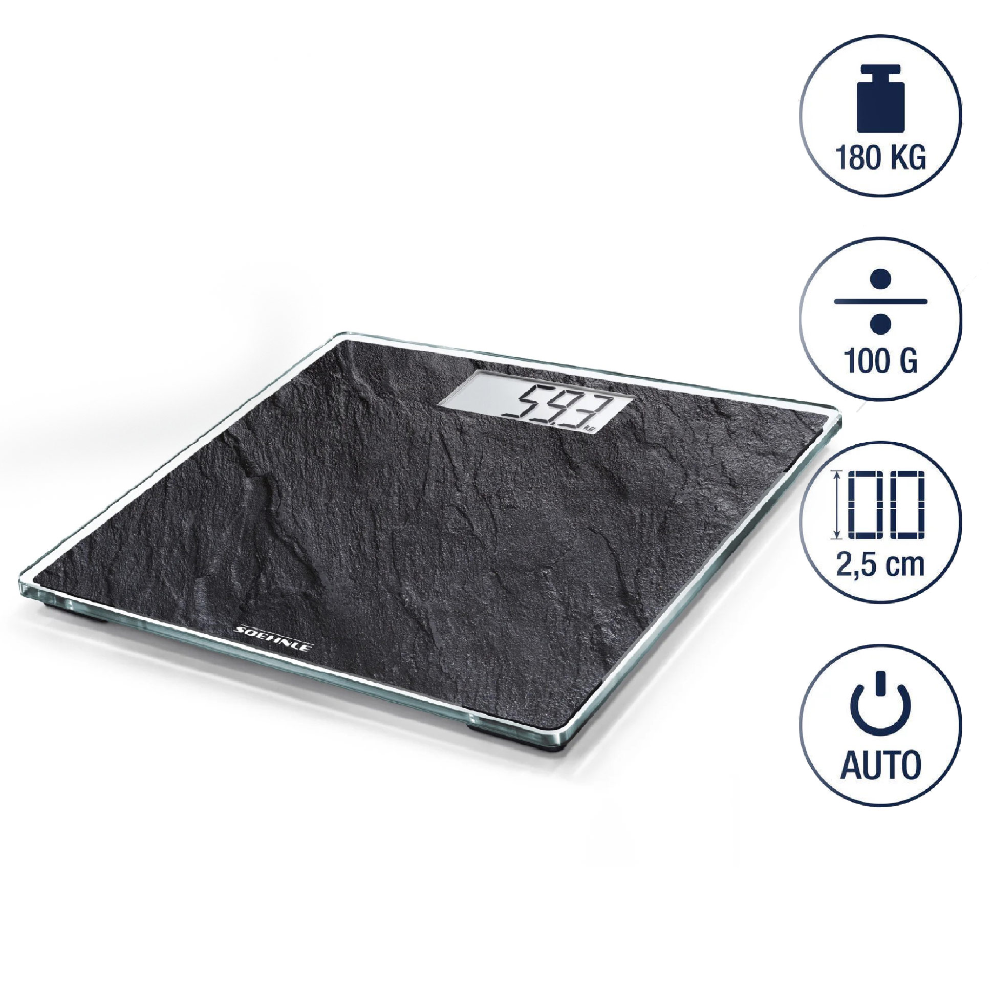 Soehnle digitalna vaga Style Sense Compact 300 Slate, 180 kg / 63881