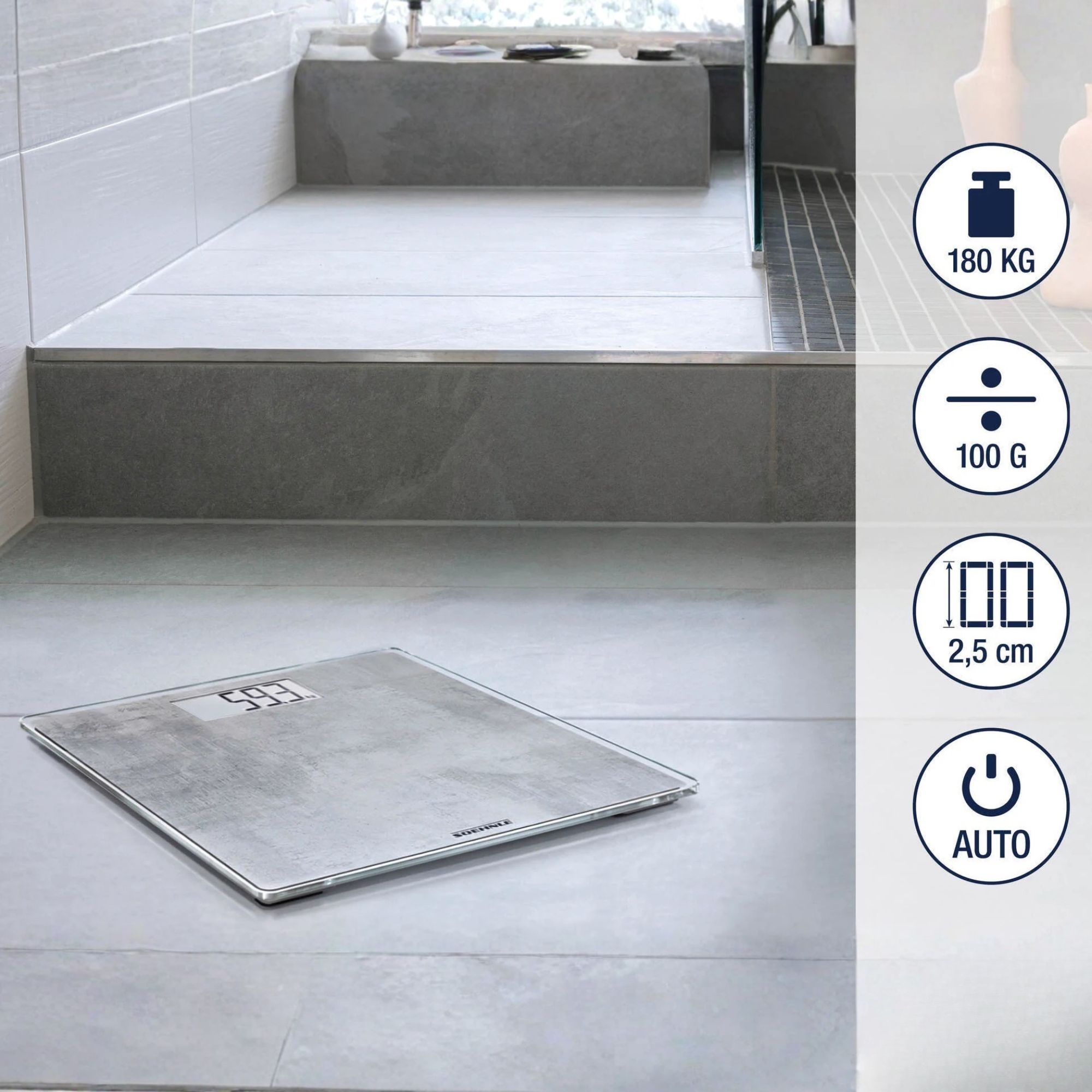 digitalna vaga Style Sense Compact 300 Concrete, 180 kg – detalj proizvoda
