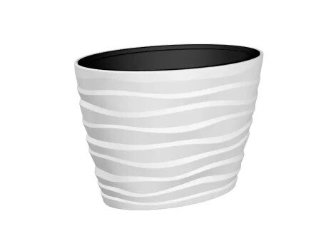 Gardino Saksija Bora oval 60 × 39 × 42 cm bijela / 13123