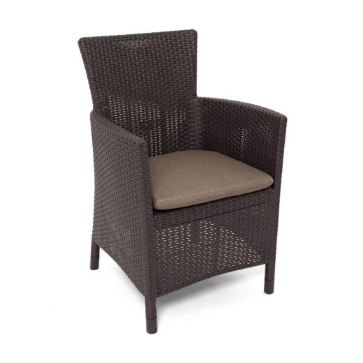 Keter vrtna stolica Iowa 62 × 60 × 89 cm, ratan izgled, smeđa
