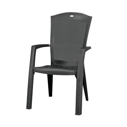 Keter vrtna stolica 61 × 65 × 99 cm, ratan izgled, siva