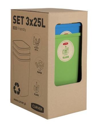 Curver Kanta za otpatke 3 × 25 L ECO FRIENDLY / 2174-999