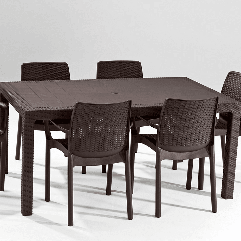 Keter vrtni stol Melody 161 × 95 × 75 cm, ratan izgled, smeđa dodatni prikaz