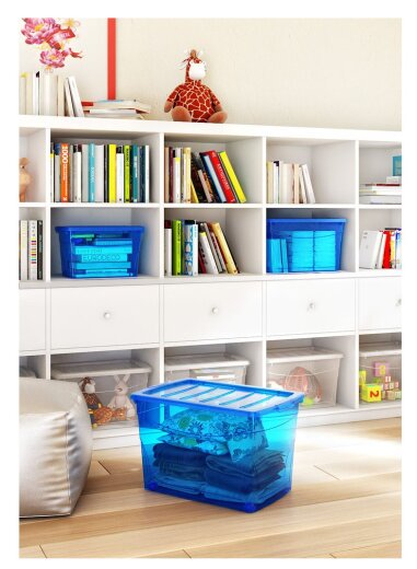 Keter kutija za odlaganje Omnibox 16 l, 38,6 × 26,4 × 23,6 cm, plastika, plava detalji i primjena