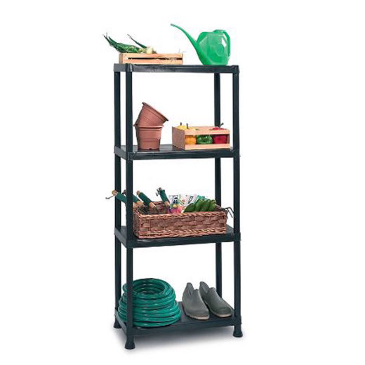 Keter polica Plus Shelf 60 × 30 × 135 cm, plastika, crna detalji i primjena