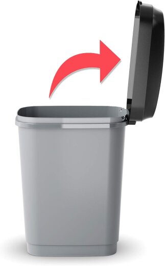 Keter kanta za otpatke Dual Swing 50 l, 31 × 42 × 62 cm, plastika, siva dodatni prikaz