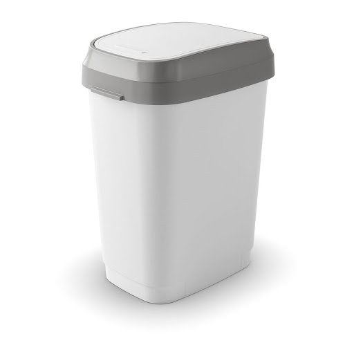 Keter kanta za otpatke 25 l, 37 × 47,5 × 26 cm, plastika, bijelo-siva