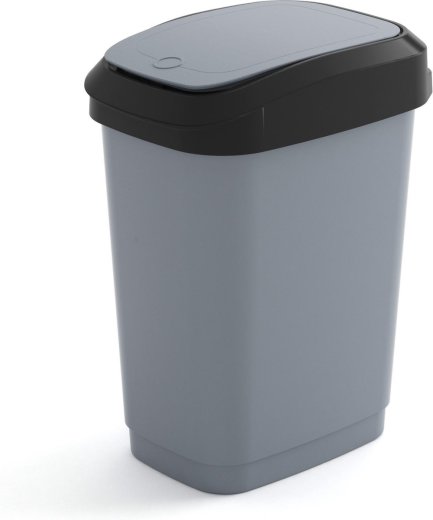 Keter kanta za otpatke Dual Touch 25 l, 26 × 37 × 47 cm, plastika, siva