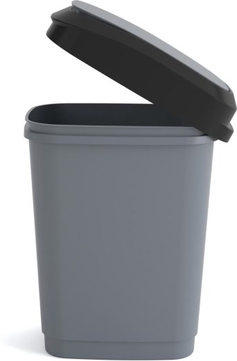 Keter kanta za otpatke Dual Touch 25 l, 26 × 37 × 47 cm, plastika, siva dodatni prikaz
