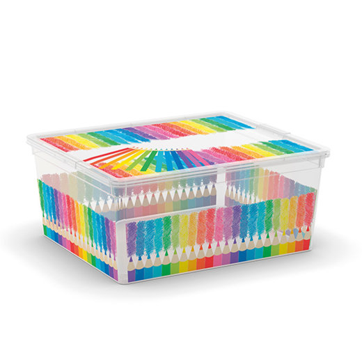 Keter kutija za odlaganje Colours Arty 18 l, 40 × 34 × 17 cm, plastika, prozirna dimenzije