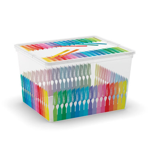 Keter kutija za odlaganje Colours Arty 27 l, 34 × 25 × 40 cm, plastika, višebojna