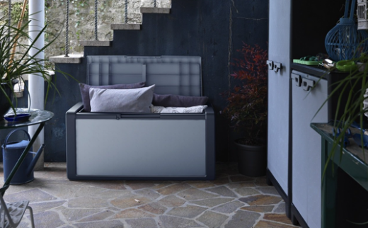 Keter vrtna kutija za odlaganje Titan 300 l, 118 × 49 × 55 cm, plastika, titan siva dodatni prikaz