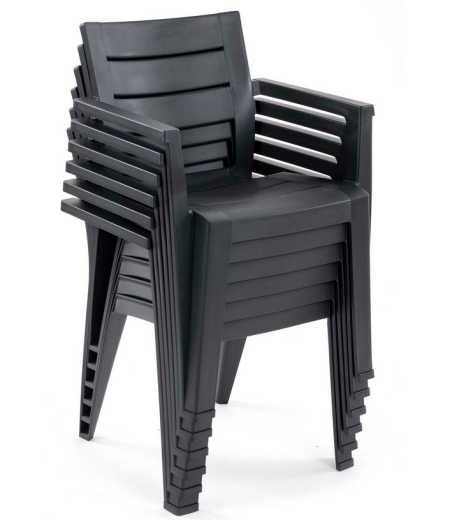 Keter vrtna stolica Julie 61,5 × 58,5 × 79 cm, plastika, siva dodatni prikaz