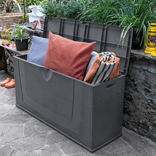 Keter kutija za odlaganje Karisma 200 l, 119 × 40 × 59 cm, plastika, siva detalji i primjena