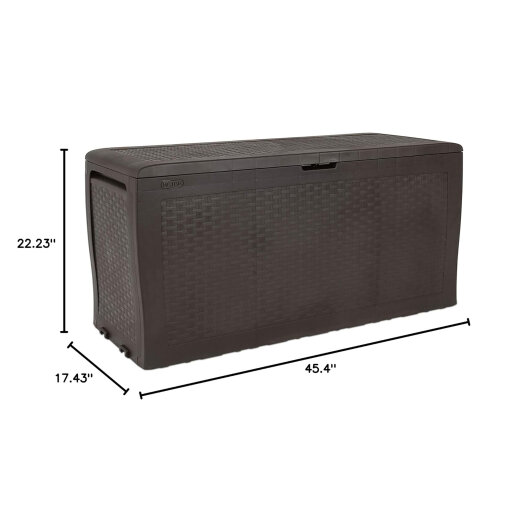 Keter vrtna kutija za odlaganje Samoa 270 l, 117 × 45 × 57 cm, ratan izgled, smeđa detalji i primjena