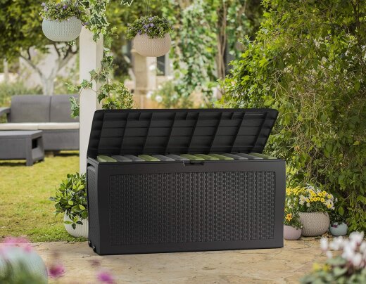 Keter vrtna kutija za odlaganje Samoa 270 l, 117 × 44 × 58 cm, plastika, siva dodatni prikaz