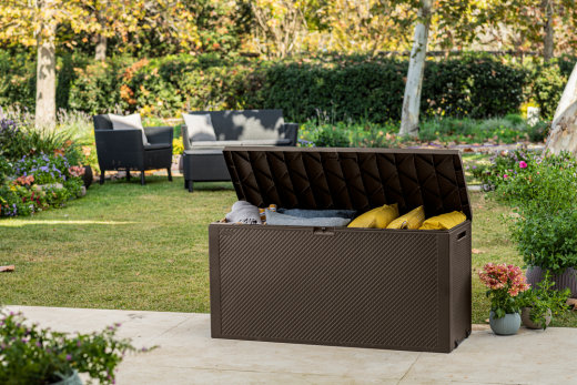 Keter vrtna kutija za odlaganje Emily 277 l, 117,8 × 44,58 × 58 cm, plastika, smeđa dodatni prikaz
