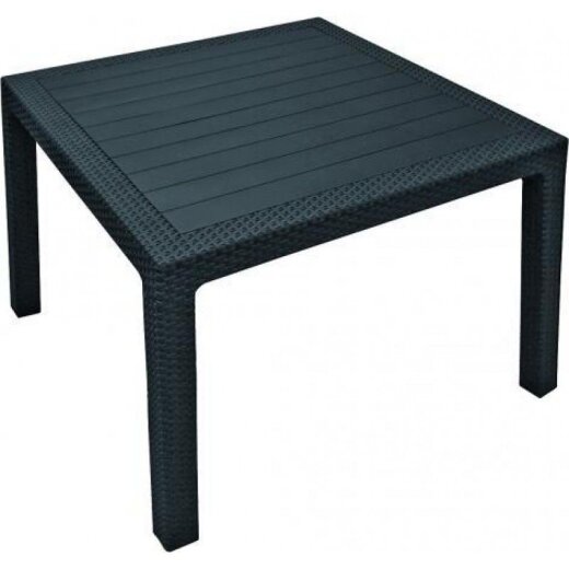 Keter vrtni stol Quartet 95 × 95 × 74,5 cm, ratan izgled, siva