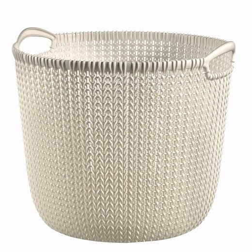 Curver Korpa za veš 30 L cisti bijela KNIT CURVE / 3673-X64