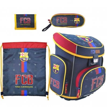 Licence Školski set 4/1 FC Barcelona – ruksak, pernica, torba za patike i novčanik / 53546