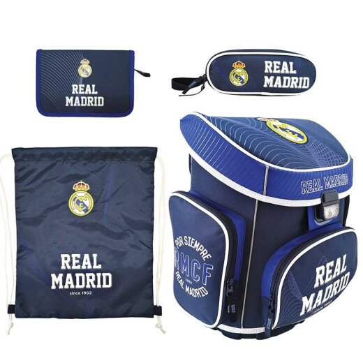 Licence Školski set 4/1 Real Madrid – ruksak, pernica, torba za patike i novčanik / 53567
