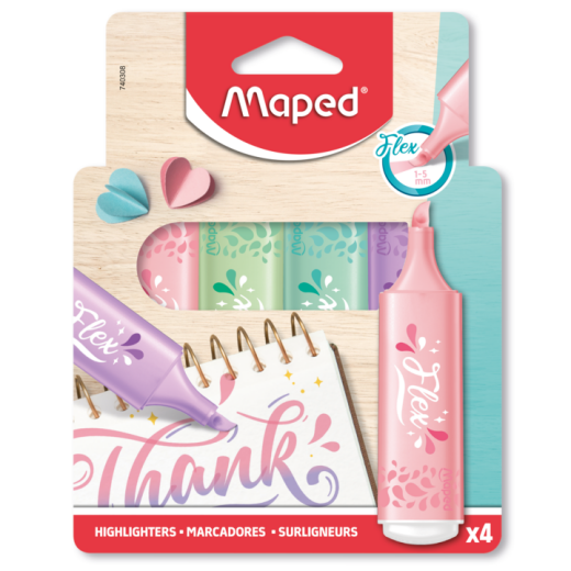 Maped Tekstmarkeri 4/1 FLEX PASTEL / 740308